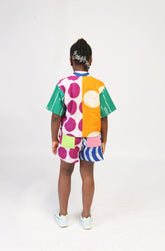 Kids Orange and Magenta Crop Shirt